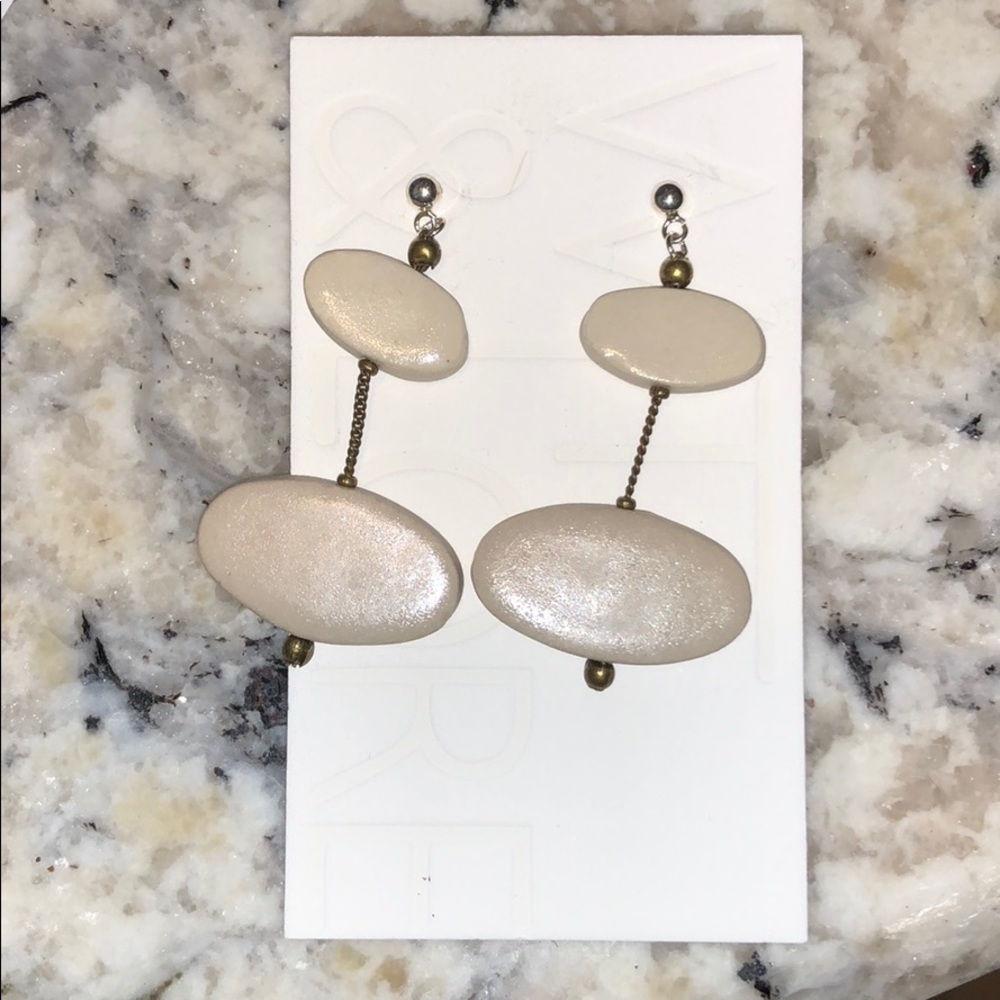 Artistic drop earrings- porcelain